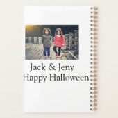 Name Foto Text Halloween Junge Planer (Rückseite)