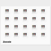 Name Foto Text Halloween Junge Runder Aufkleber (Blatt)