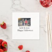 Name Foto Text Halloween Junge Serviette (Beispiel)