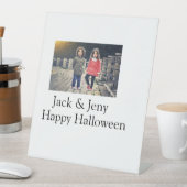Name Foto Text Halloween Junge Sockelschild (In Situ)