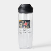 Name Foto Text Halloween Junge Trinkflasche (Rückseite)