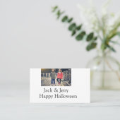 Name Foto Text Halloween Junge Visitenkarte (Stehend Vorderseite)
