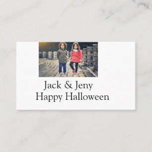 Name Foto Text Halloween Junge Visitenkarte
