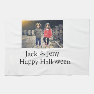 Name Foto Text Halloween Kinder Mädchen Junge hinz Geschirrtuch