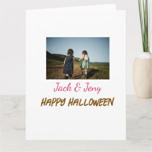 Name Foto Text Halloween Kinder Mädchen Junge hinz Karte