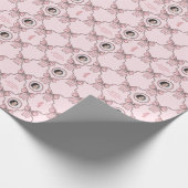 Name Foto Text Sentiment Pink Coquette Bow Geschenkpapier (Ecke)