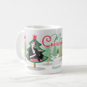 Name Foto Weihnachtsbaumen Tasse (Vorderseite Links)