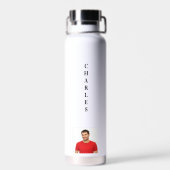 Name Foto weißer Typ Trinkflasche (Rückseite)