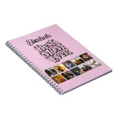 Name FotoCollage Beste Mama je Retro Typografie Notizblock (Rechte Seite)