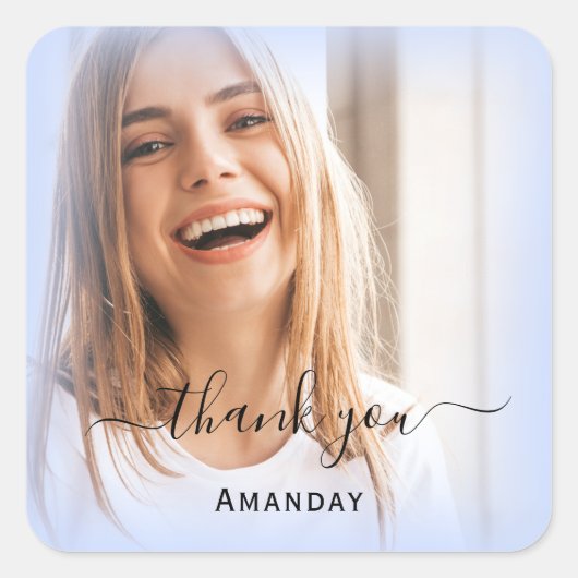 Name Frame Foto Bridal Sweet16. Quadratischer Aufkleber (Vorderseite)