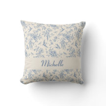 Name Französisches Land Toile de Jouy Blaues Muste