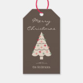 Name, frohe Weihnachten Mitte des Jahrhunderts Mod Geschenkanhänger (Vorderseite)