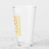 Name, Frühjahrsmuster glückliches Osterpint Glas (Links)
