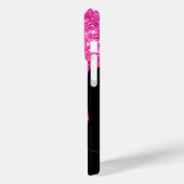 Name Funkelnd Hot-Pink-Dripping-Glitzer Case-Mate iPhone Hülle (Rückseite / Links)
