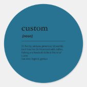 Name Funny Definition Minimalist For Him Runder Aufkleber (Vorderseite)