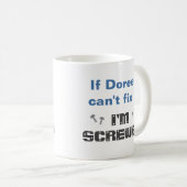 Name Funny Fix It Screening Tasse: Blue Gray Kaffeetasse (VorderseiteRechts)