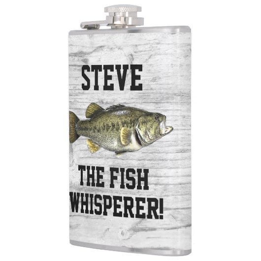 Name Funny Name Fishing Legend Largemouth Bass Spo Flachmann (Links)