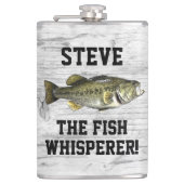 Name Funny Name Fishing Legend Largemouth Bass Spo Flachmann (Vorderseite)