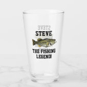Name Funny Name Fishing Legend Largemouth Bass Spo Glas (Rückseite)