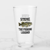 Name Funny Name Fishing Legend Largemouth Bass Spo Glas (Vorderseite)