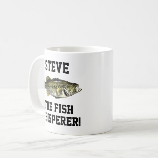 Name Funny Name Fishing Legend Largemouth Bass Spo Kaffeetasse (Vorderseite Links)