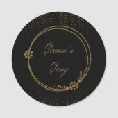 Name für Black & Gold-Hochzeit Namensschild (Vorderseite)