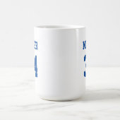 Name für Blue und White Sports Jersey Kaffeetasse (Mittel)