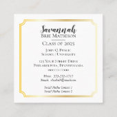 Name für den Abschluss eines Klassenjahres | Fotok Telefonnummerkarte (Rückseite)