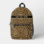 Name für den Leopard-Spot-Skin Bedruckter Rucksack (Vorderseite)