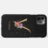 Name für die Floral Monogramm-Bezeichnung Initial Case-Mate iPhone Hülle (Rückseite (Horizontal))