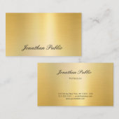 Name für die Handschrift Elegante Imitate Goldvorl Visitenkarte (Vorne/Hinten)