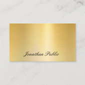 Name für die Handschrift Elegante Imitate Goldvorl Visitenkarte (Vorderseite)