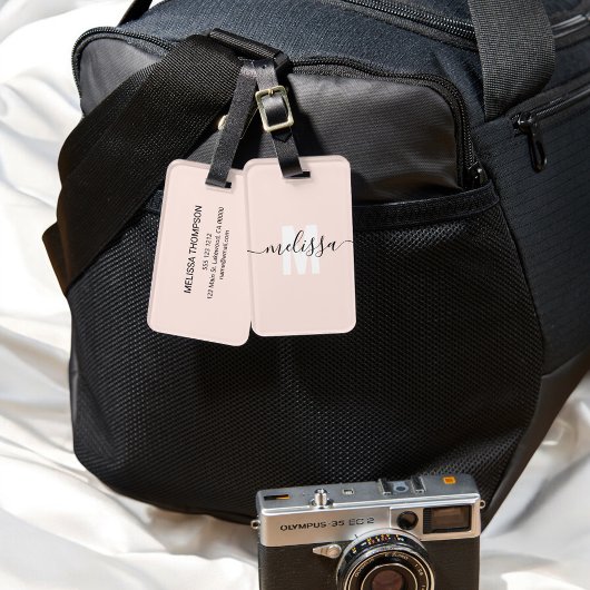 Name für die moderne Monogramm-Handschrift Gepäckanhänger