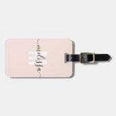 Name für die moderne Monogramm-Handschrift Gepäckanhänger (Vorderseite horizontal)