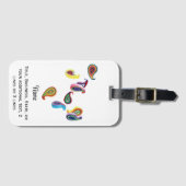 Name für farbiges Papier gequillt Paisleys Reisen Gepäckanhänger (Vorderseite (Horizontal))