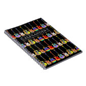 Name für Funky Colorful Gitarrenmuster Notizblock (Rechte Seite)