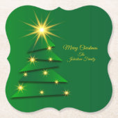 Name für grüne Baumstruktur des Set anpassen Untersetzer (Vorderseite)