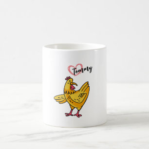 Name für Hühner Geburtstagsgeschenk, Hühnerliebhab Kaffeetasse