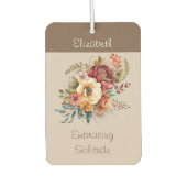 Name für Introvertierte, Einsamkeit, Blumenbraun Autolufterfrischer (Vorderseite)