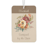 Name für Introvertierte, Einsamkeit, Blumenbraun Autolufterfrischer (Rückseite)