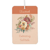 Name für Introvertierte Einsamkeit Blumenorange hi Autolufterfrischer (Vorderseite)