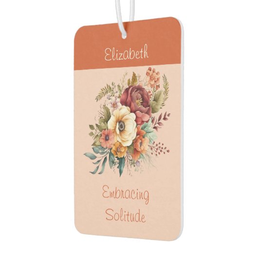 Name für Introvertierte Einsamkeit Blumenorange hi Autolufterfrischer (Links)