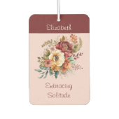 Name für Introvertierte Einsamkeit Blumenrosa hinz Autolufterfrischer (Vorderseite)