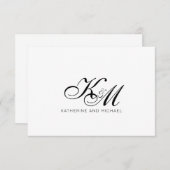 Name für mehrere Monogramm-Skriptinitialen Mitteilungskarte (Vorne/Hinten)