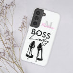 Name für Monogramm-Add-Ins für moderne Boss Lady H Samsung Galaxy Hülle<br><div class="desc">Eleganter und praktischer Samsung Gehäuse mit Ihrem Namen und Initial.</div>