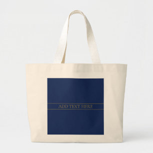Name für Navy & Gold-Name oder Unternehmen Jumbo Stoffbeutel