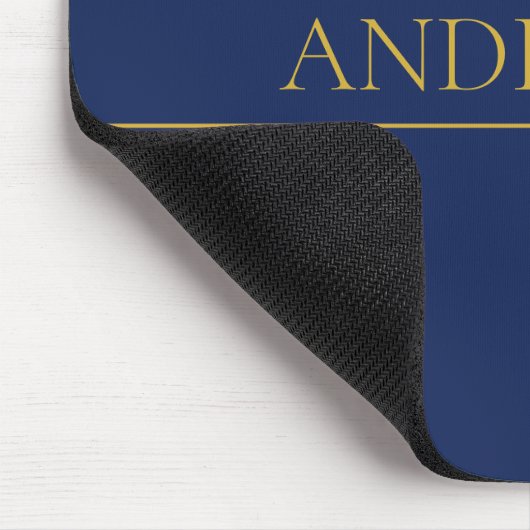 Name für Navy & Gold-Name oder Unternehmen Mousepad (Ecke)