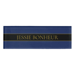 Name für Navy & Gold-Name oder Unternehmen Namenschild