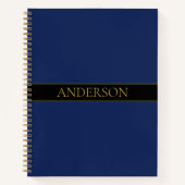 Name für Navy & Gold-Name oder Unternehmen Notizblock (Vorderseite)