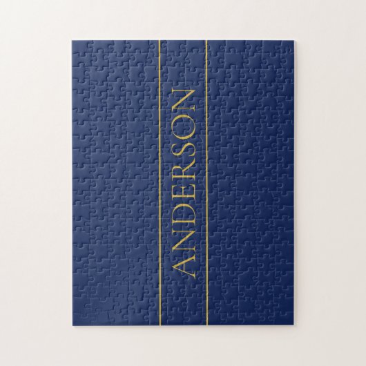 Name für Navy & Gold-Name oder Unternehmen Puzzle (Vertikal)
